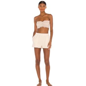 Free People Women's Small Lacey Looks Bandeau Nude